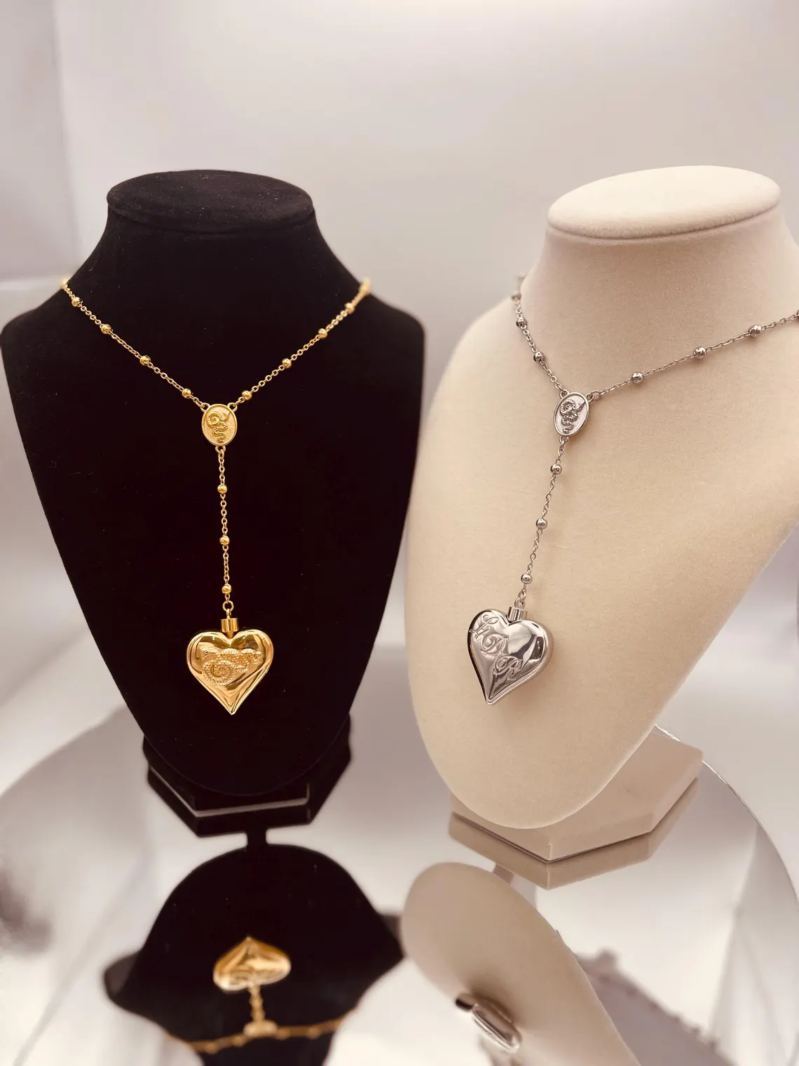 Heart-Shaped CZ Birthstone Heart Necklace – Custom Snake Pendant - Image 7