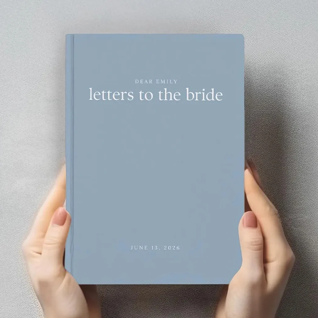 Personalized Letters to the Bride Book Something Blue Gift