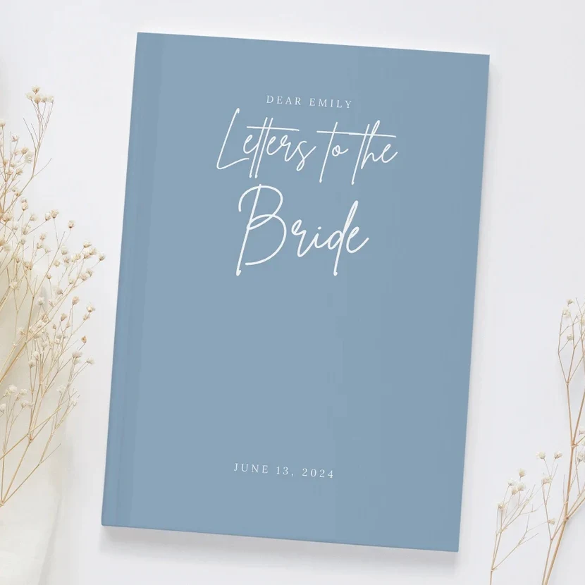 Personalized Letters to the Bride Book Something Blue Gift - Image 5