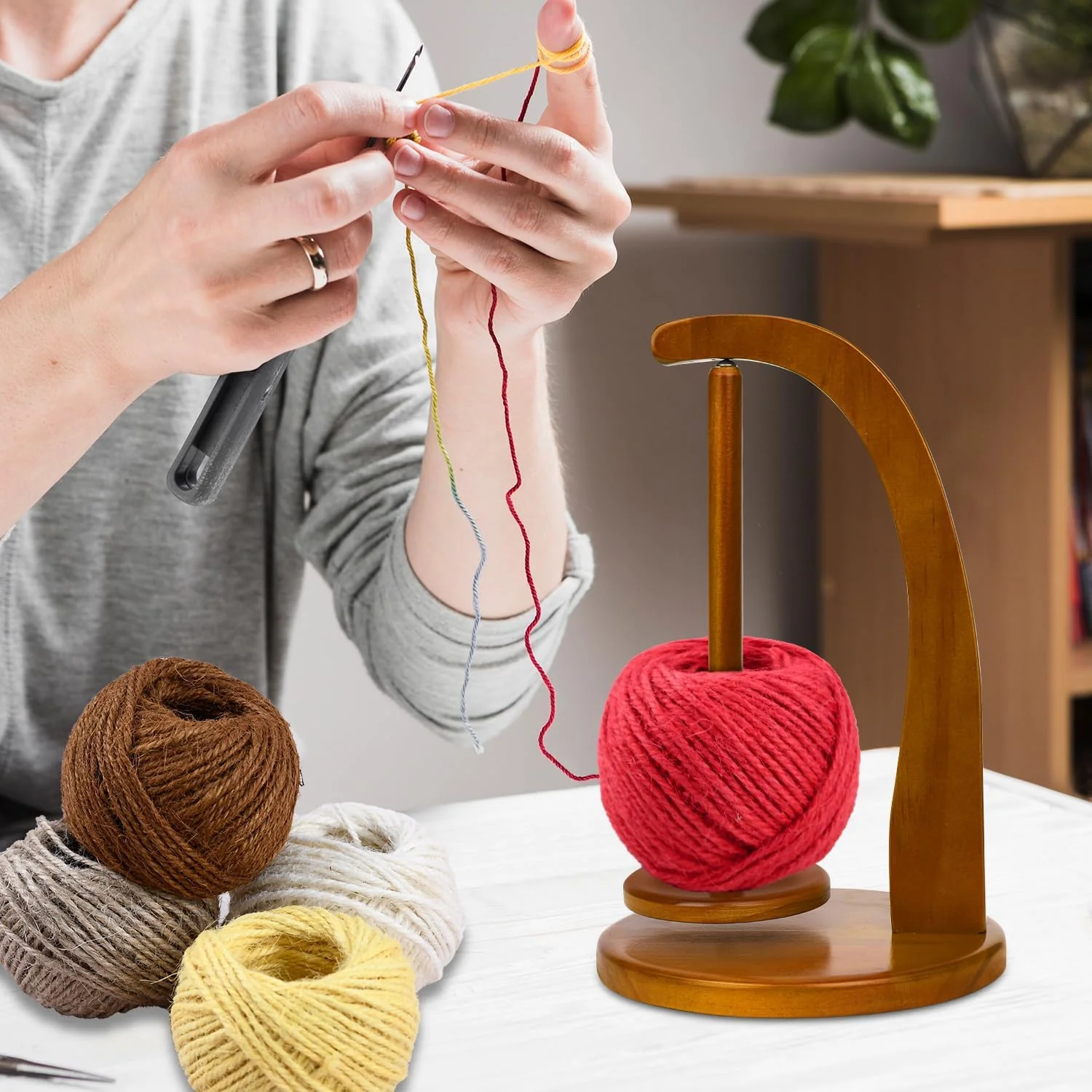 Custom Magnetic Yarn Ball Holder | Rotating Yarn Feeder for Knitters - Image 5