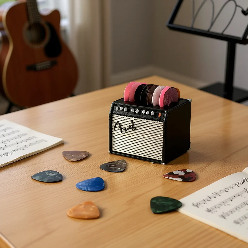 Custom Name Mini Guitar Amp Pick Holder – Classic Amp Style, 8 Pick Organizer - Image 3