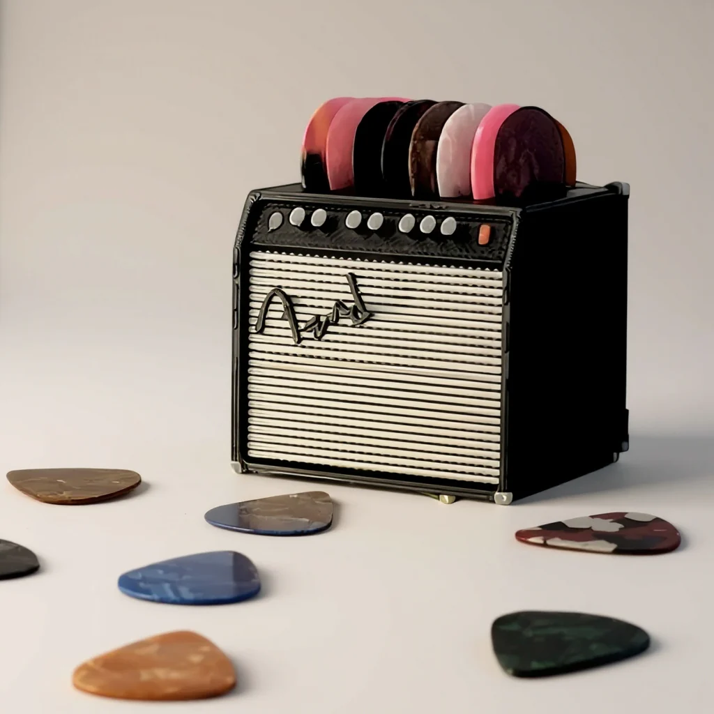 Custom Name Mini Guitar Amp Pick Holder – Classic Amp Style, 8 Pick Organizer - Image 4