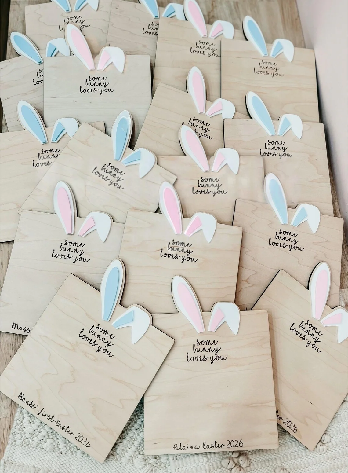 My First Easter Footprint Sign – Some Bunny Loves You Keepsake - Image 6