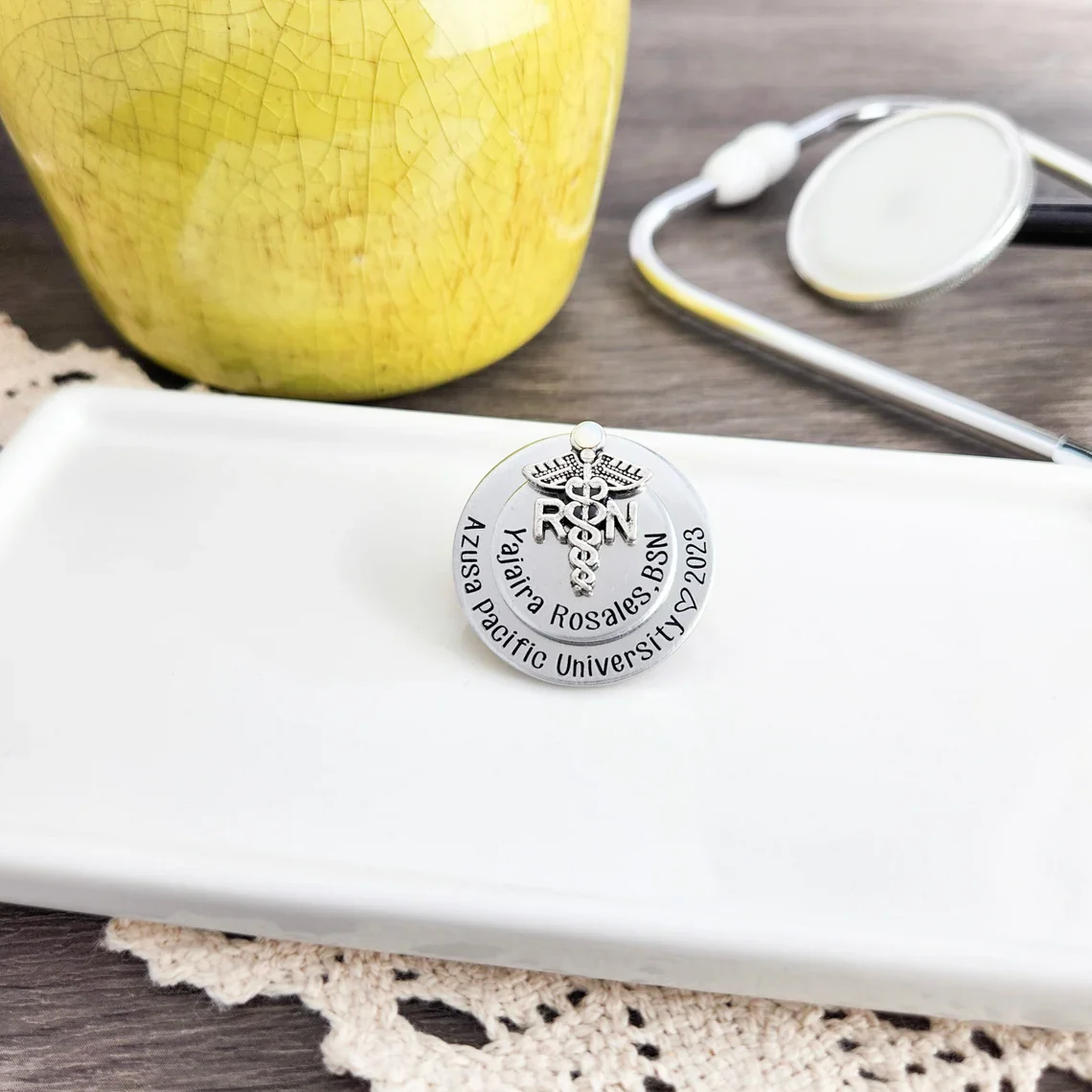 Elegant Nursing Pin – RN Pin for Pinning Ceremony & Graduation - Image 5