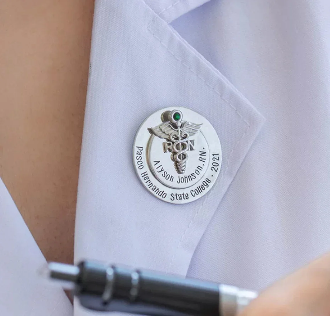 Elegant Nursing Pin – RN Pin for Pinning Ceremony & Graduation - Image 7