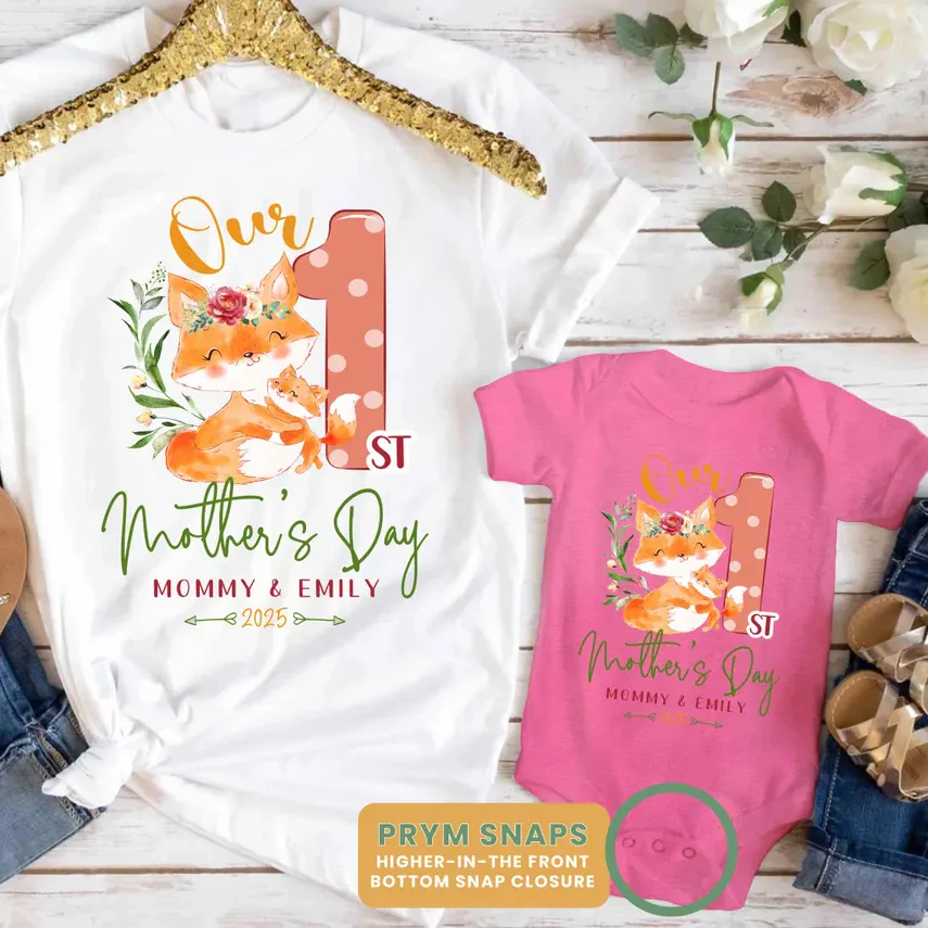 Our First Mother's Day Matching Shirt | Custom Mom & Baby Outfit - Image 7