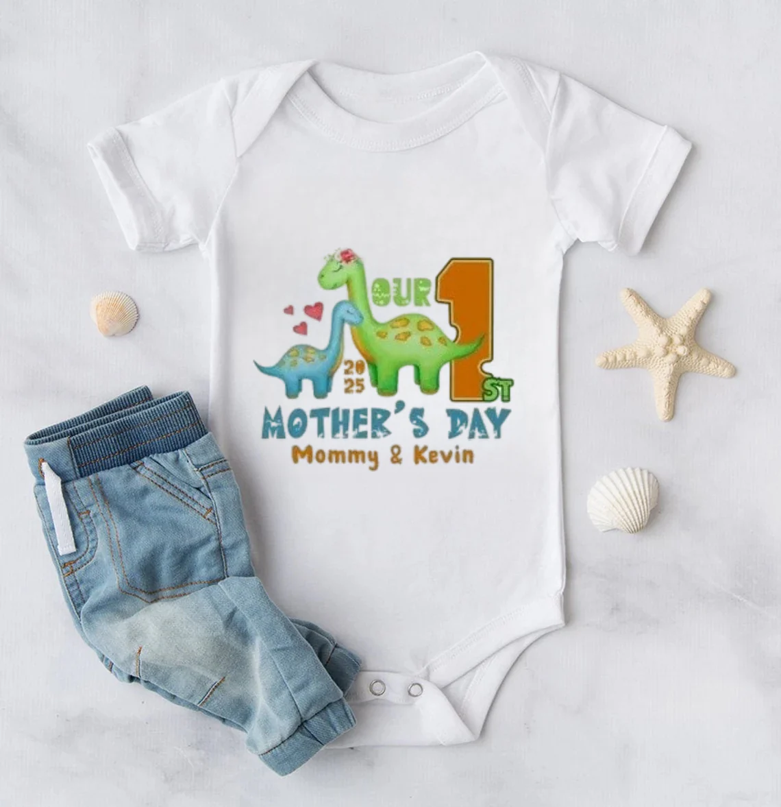 Our First Mother's Day Matching Shirt | Custom Mom & Baby Outfit - Image 8