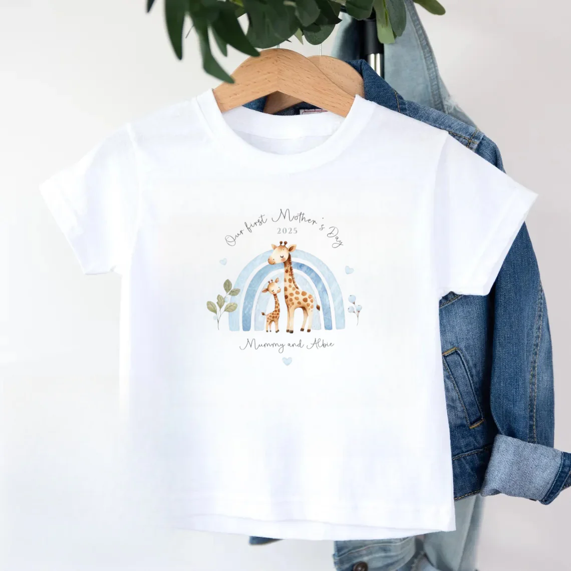 Our First Mother's Day Sleepsuit Personalized New Mum Gift giraffe bear elephant - Image 3