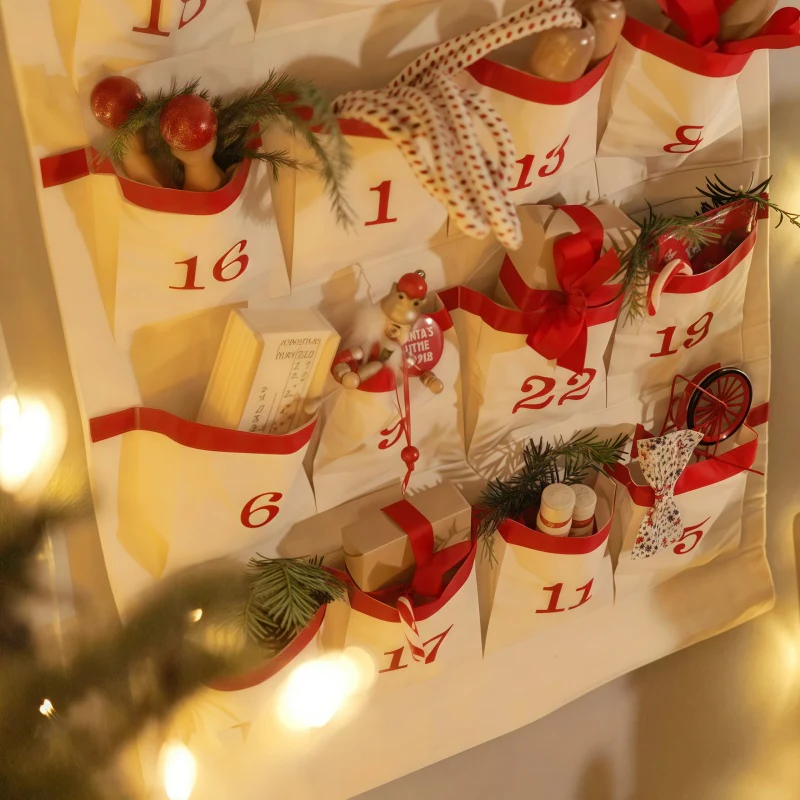 Personalised Advent Calendar 2025 – Fill Your Own Refillable Hanging Linen - Image 7