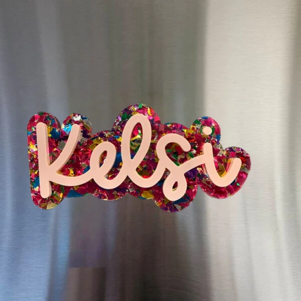 Personalized 3D Locker Name Magnet – Custom Acrylic Locker Decor - Image 3