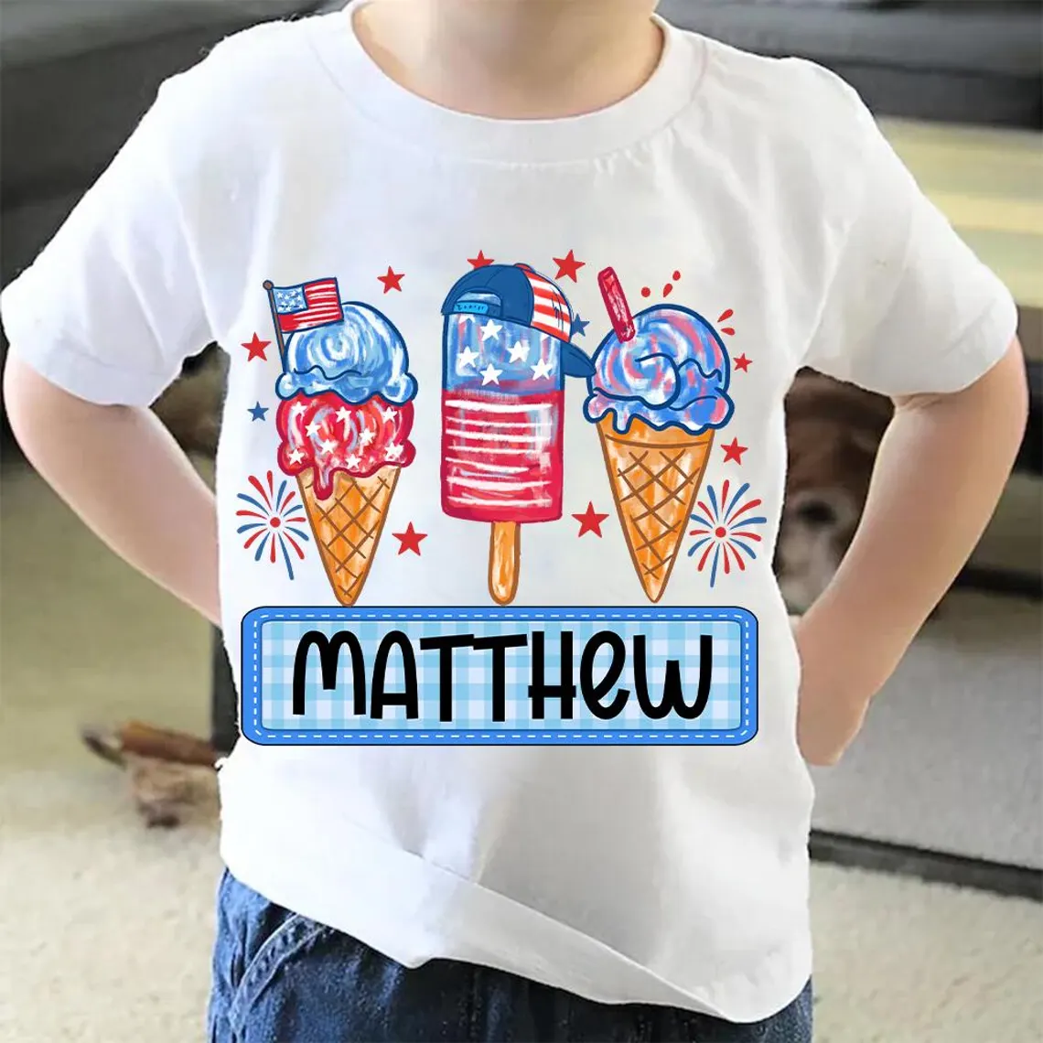 Personalized 4th of July Shirt – Kids, Baby Unisex - Image 6