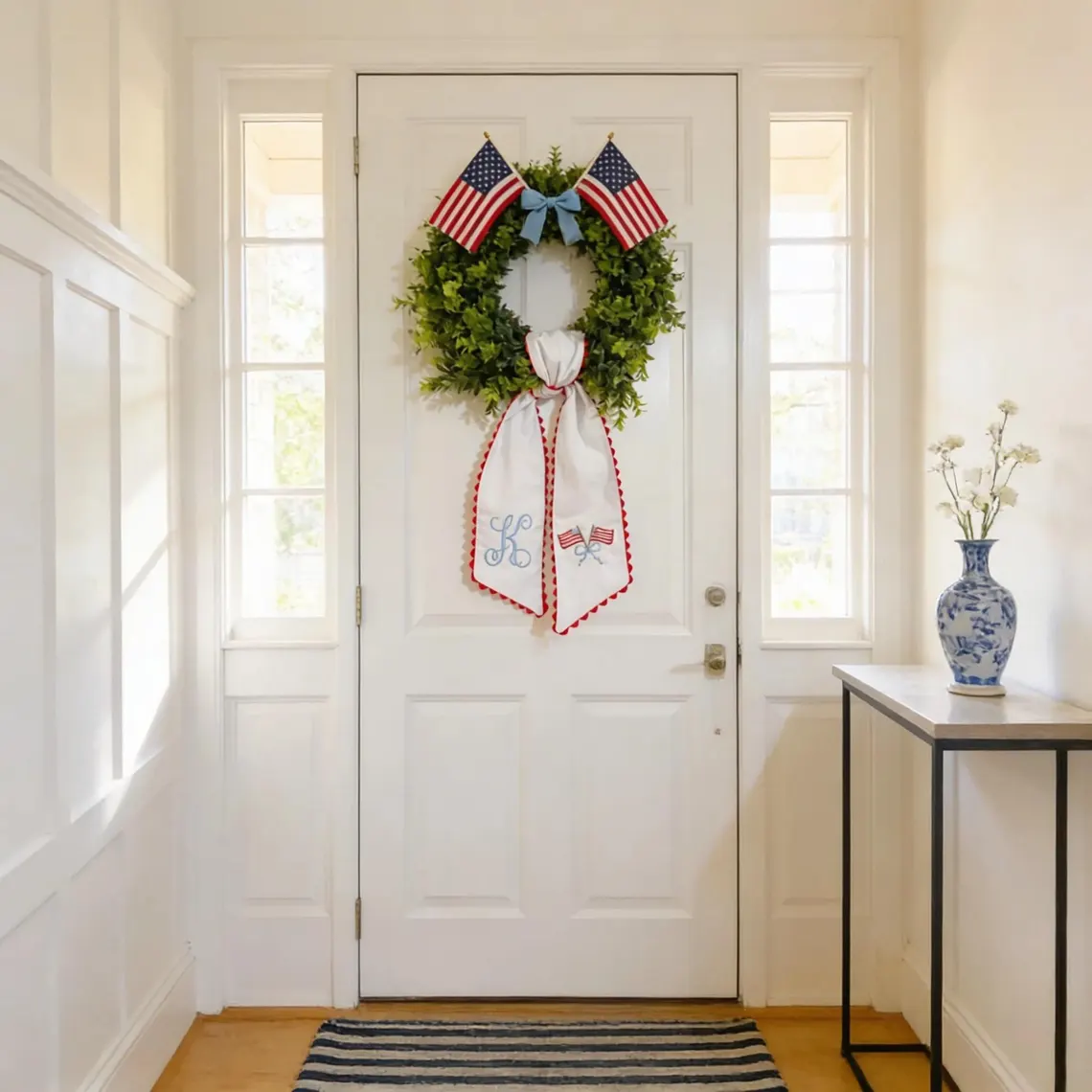 Personalized 4th of July Wreath Sash for Front Door Decor - Image 5