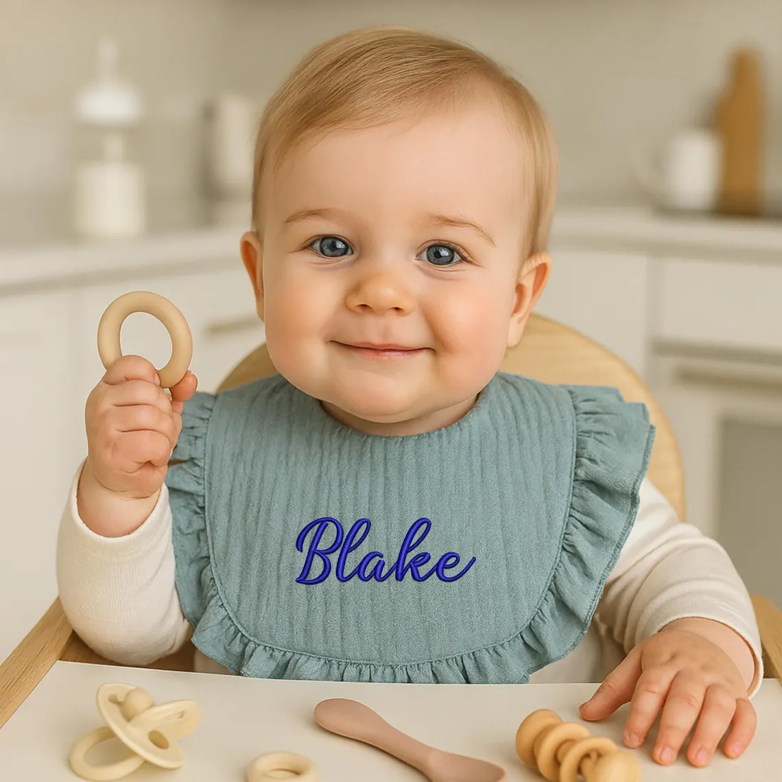 Personalized Baby Bibs – Custom Embroidered Cotton Baby Gift - Image 6