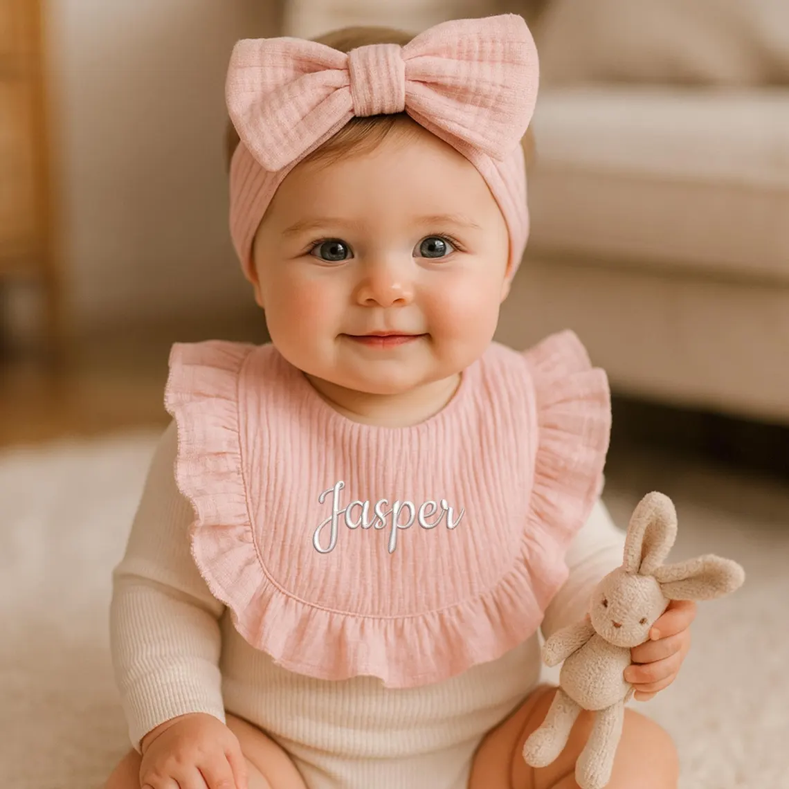 Personalized Baby Bibs – Custom Embroidered Cotton Baby Gift - Image 8