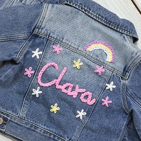 Personalized Baby Denim Jacket with Embroidery | Custom Name Gift - Image 5