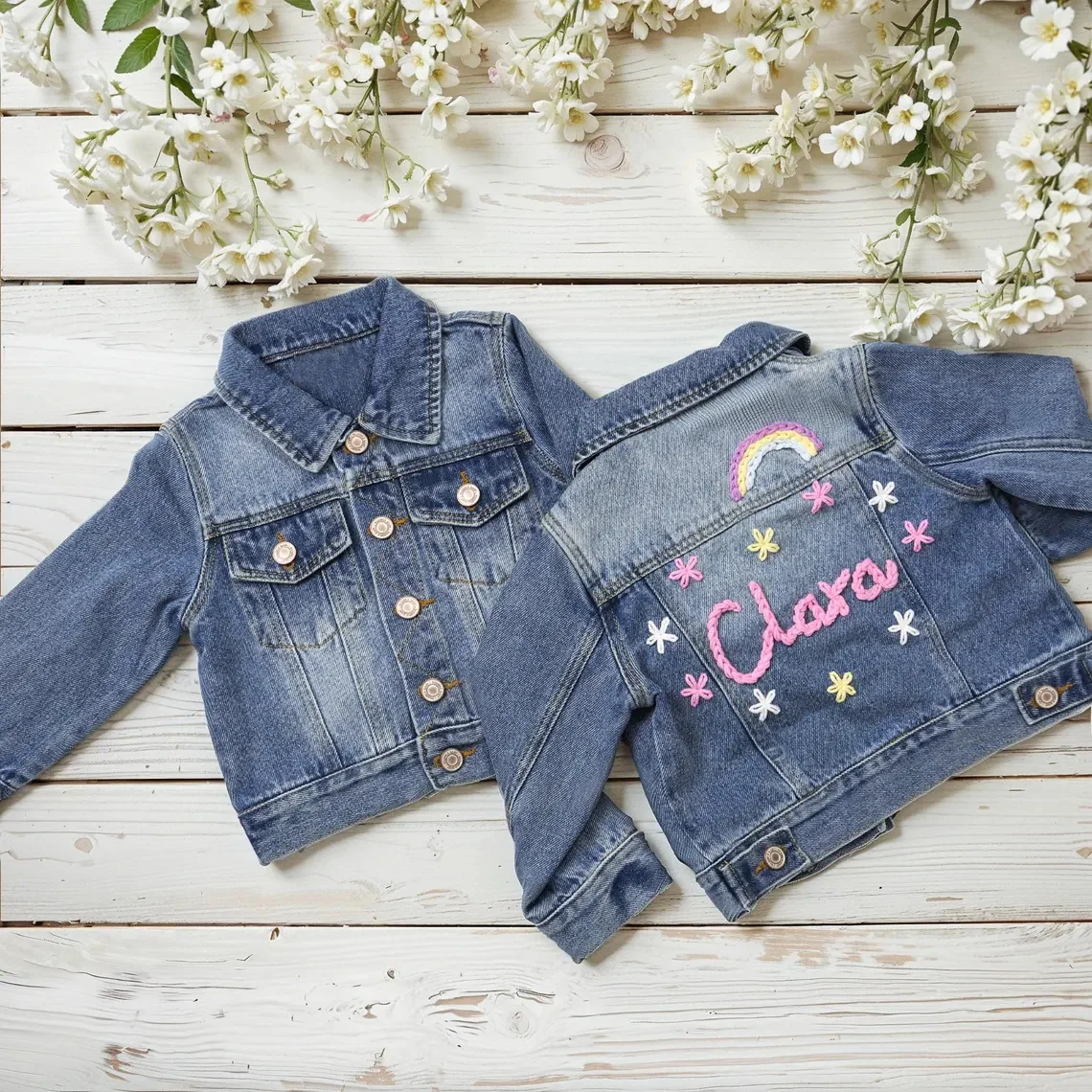 Personalized Baby Denim Jacket with Embroidery | Custom Name Gift - Image 6