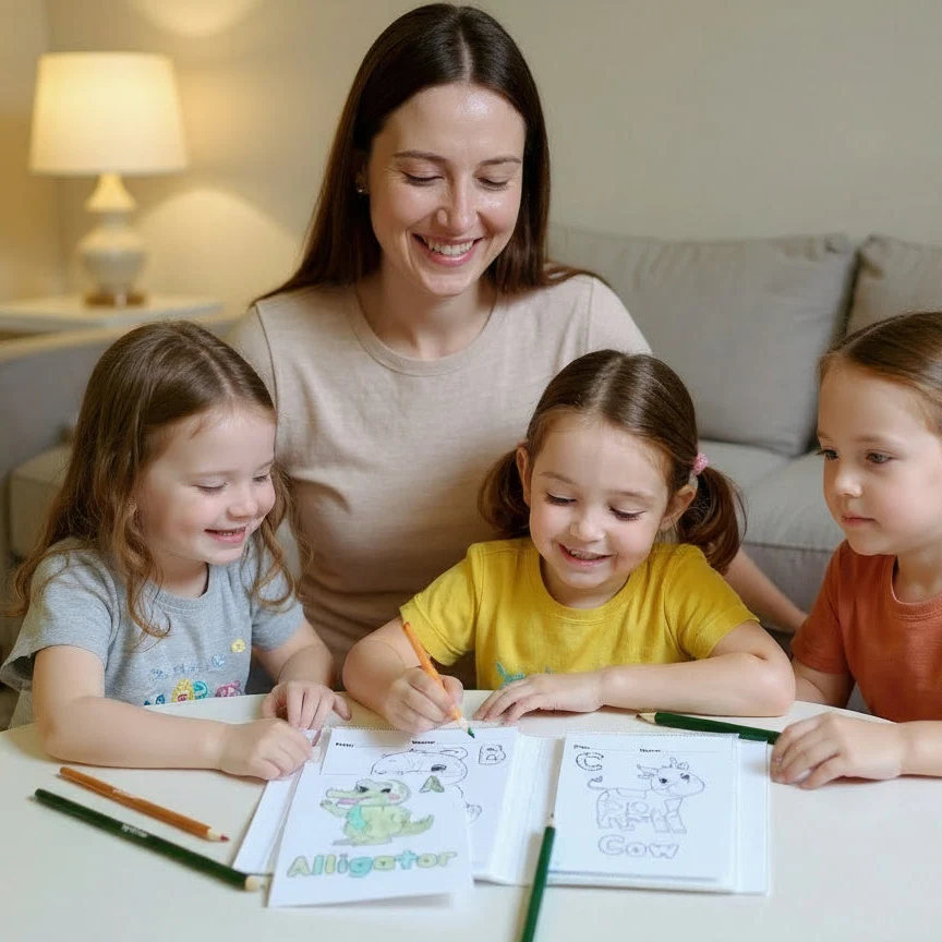 Personalized Baby’s First ABC Coloring Book Keepsake Activity - Image 3