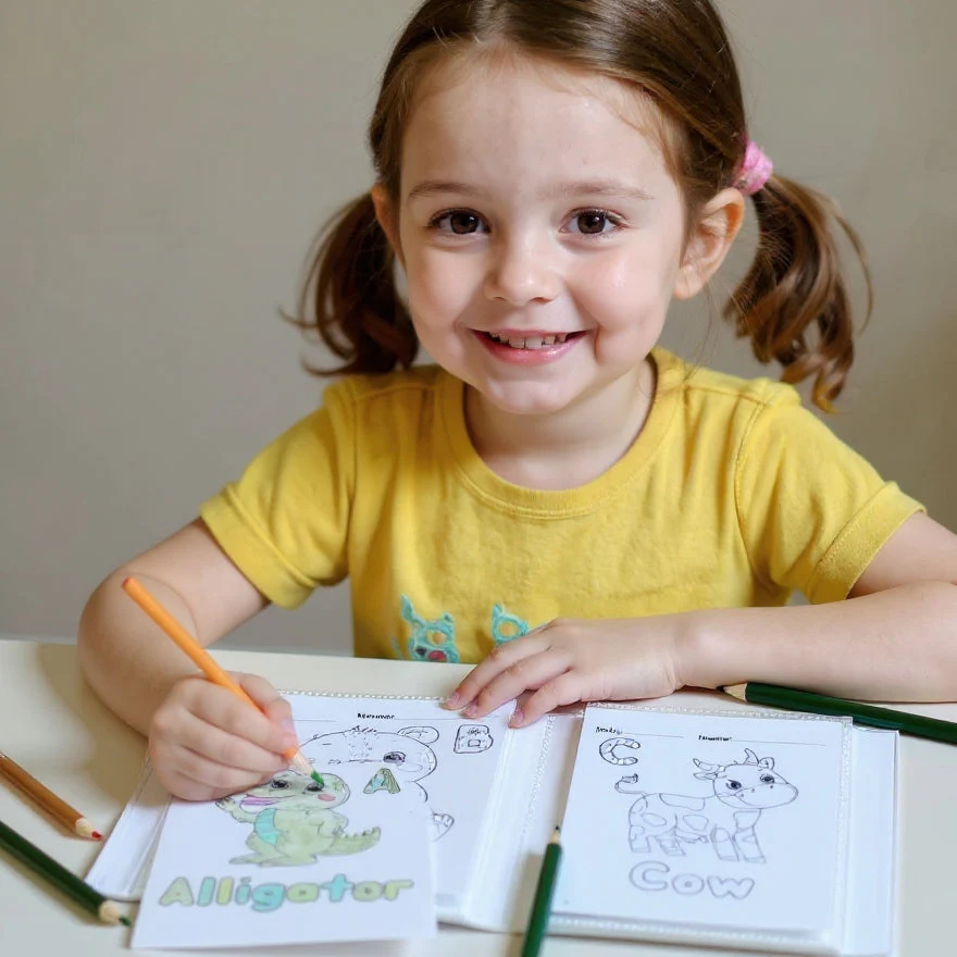 Personalized Baby’s First ABC Coloring Book Keepsake Activity - Image 4