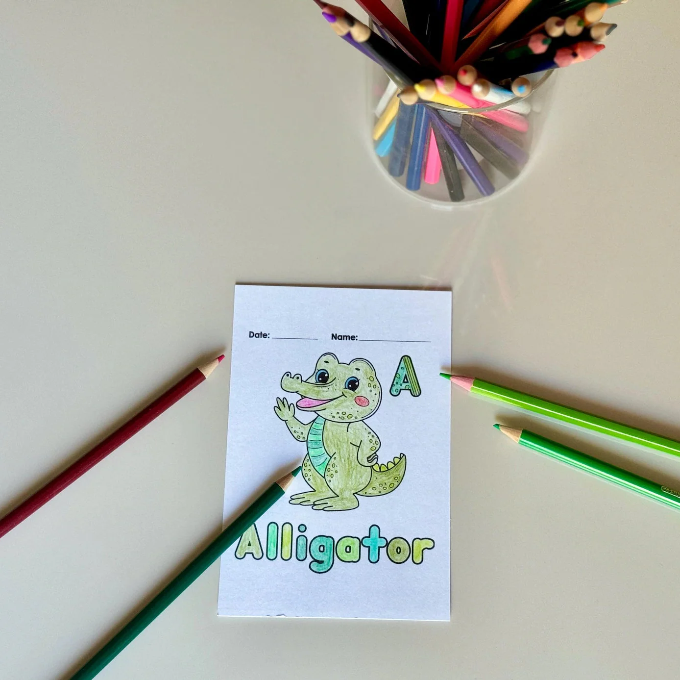 Personalized Baby’s First ABC Coloring Book Keepsake Activity - Image 5