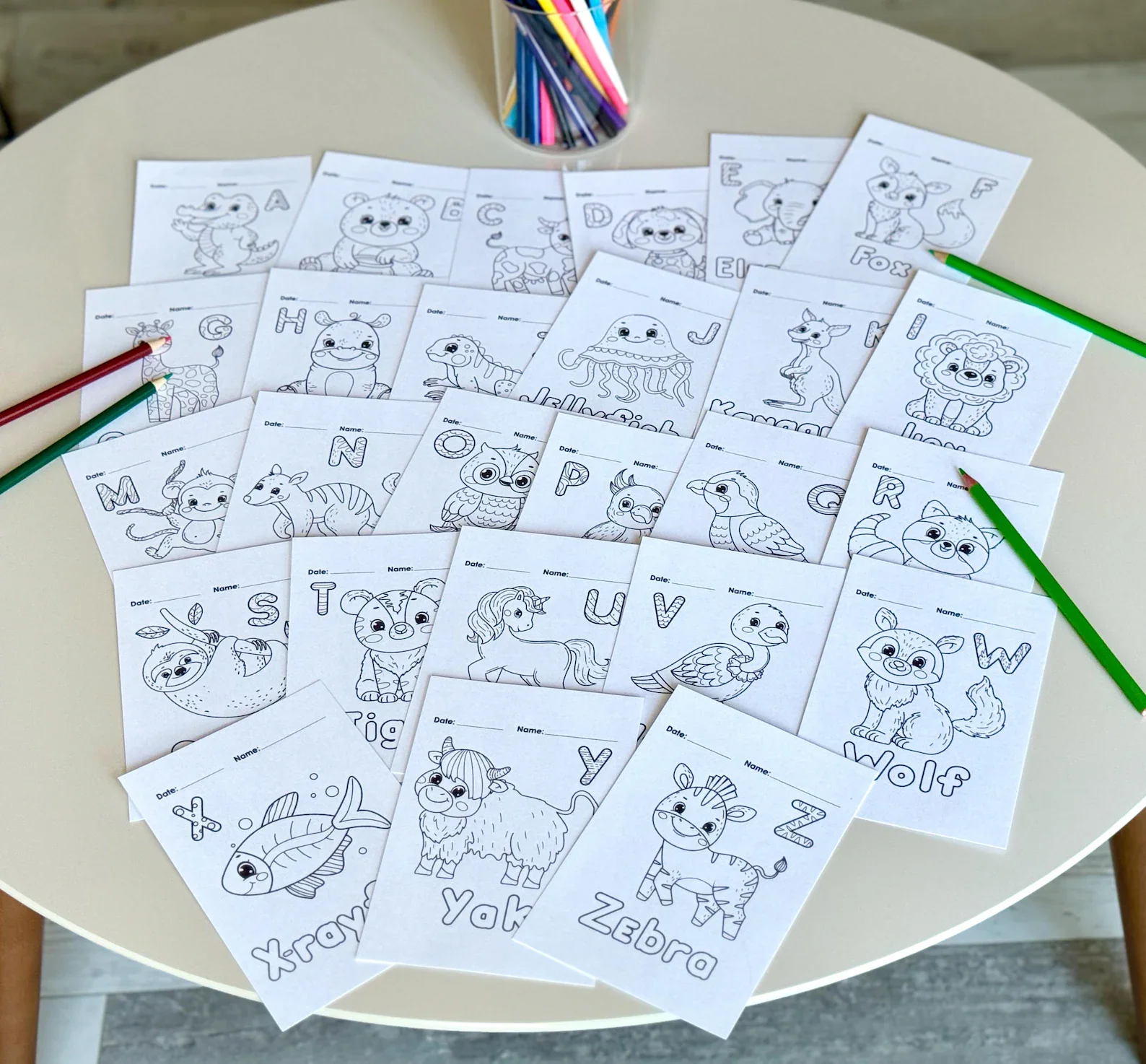Personalized Baby’s First ABC Coloring Book Keepsake Activity - Image 6