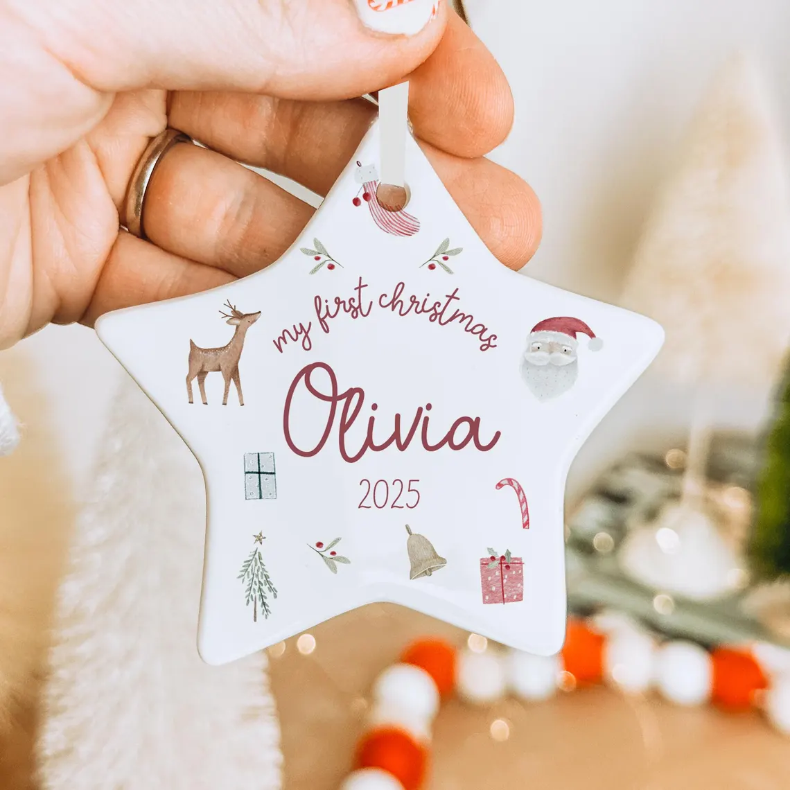 Personalized Baby’s First Christmas Bauble | Ceramic Ornament Keepsake