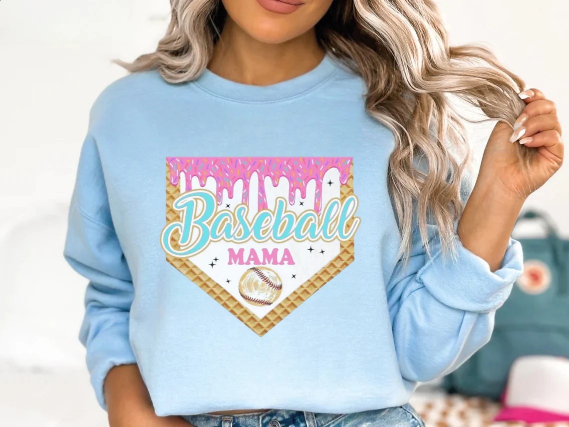 Personalized Baseball Drip Mama Shirt | Custom Team Mom hoodie Sweatshirt - Image 4
