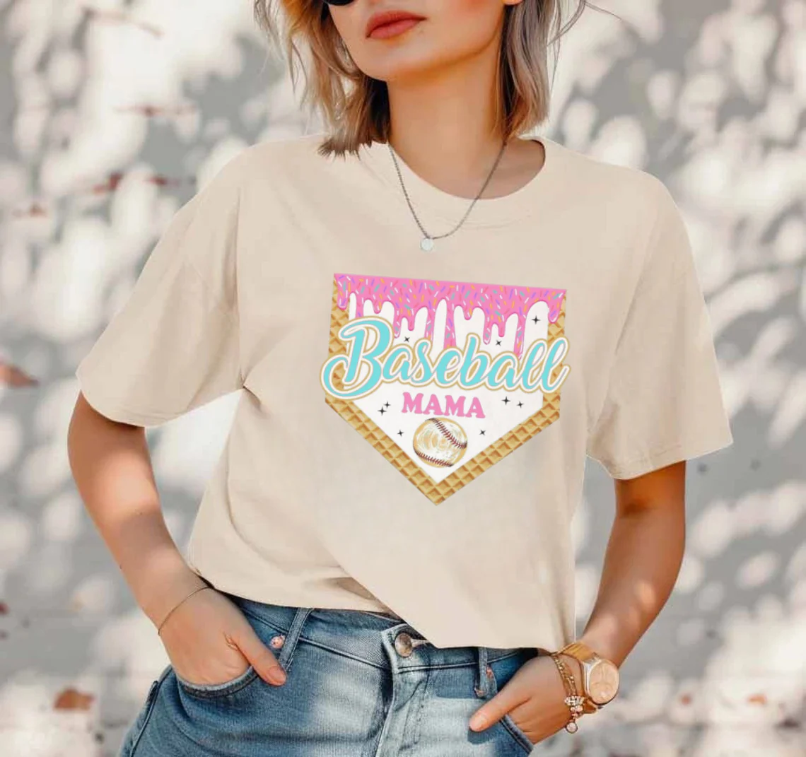 Personalized Baseball Drip Mama Shirt | Custom Team Mom hoodie Sweatshirt - Image 5