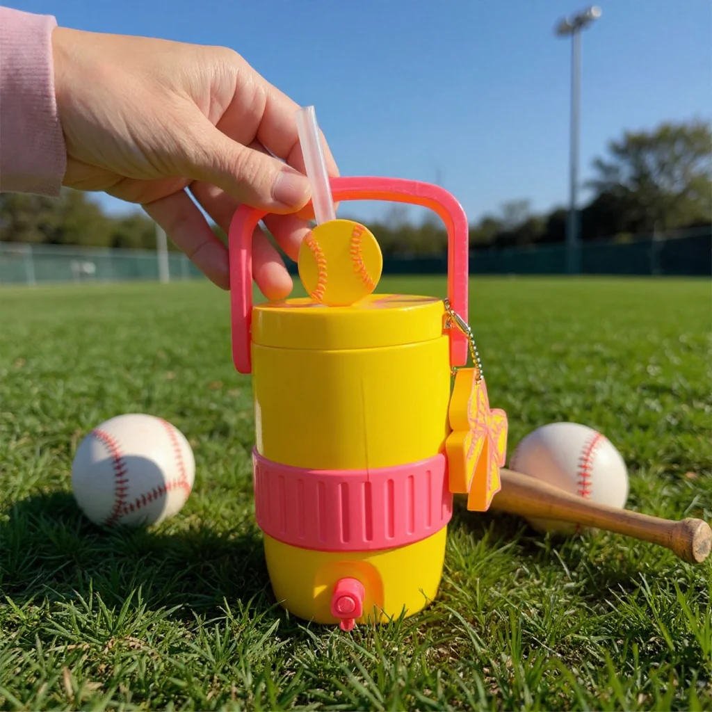 Personalized Baseball & Softball Mini Cooler Can Holder Keychain - Image 3