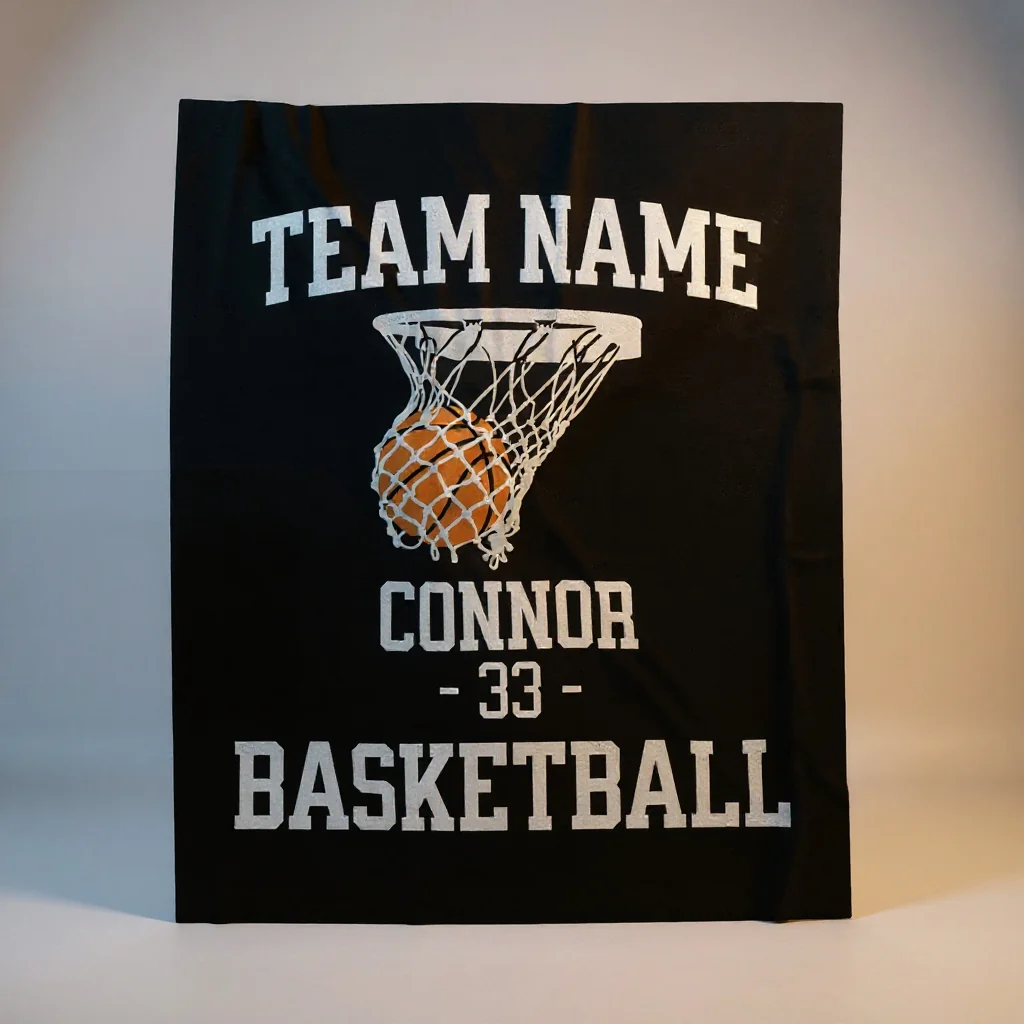 Personalized Basketball Blanket – Custom Name Team Gift - Image 4