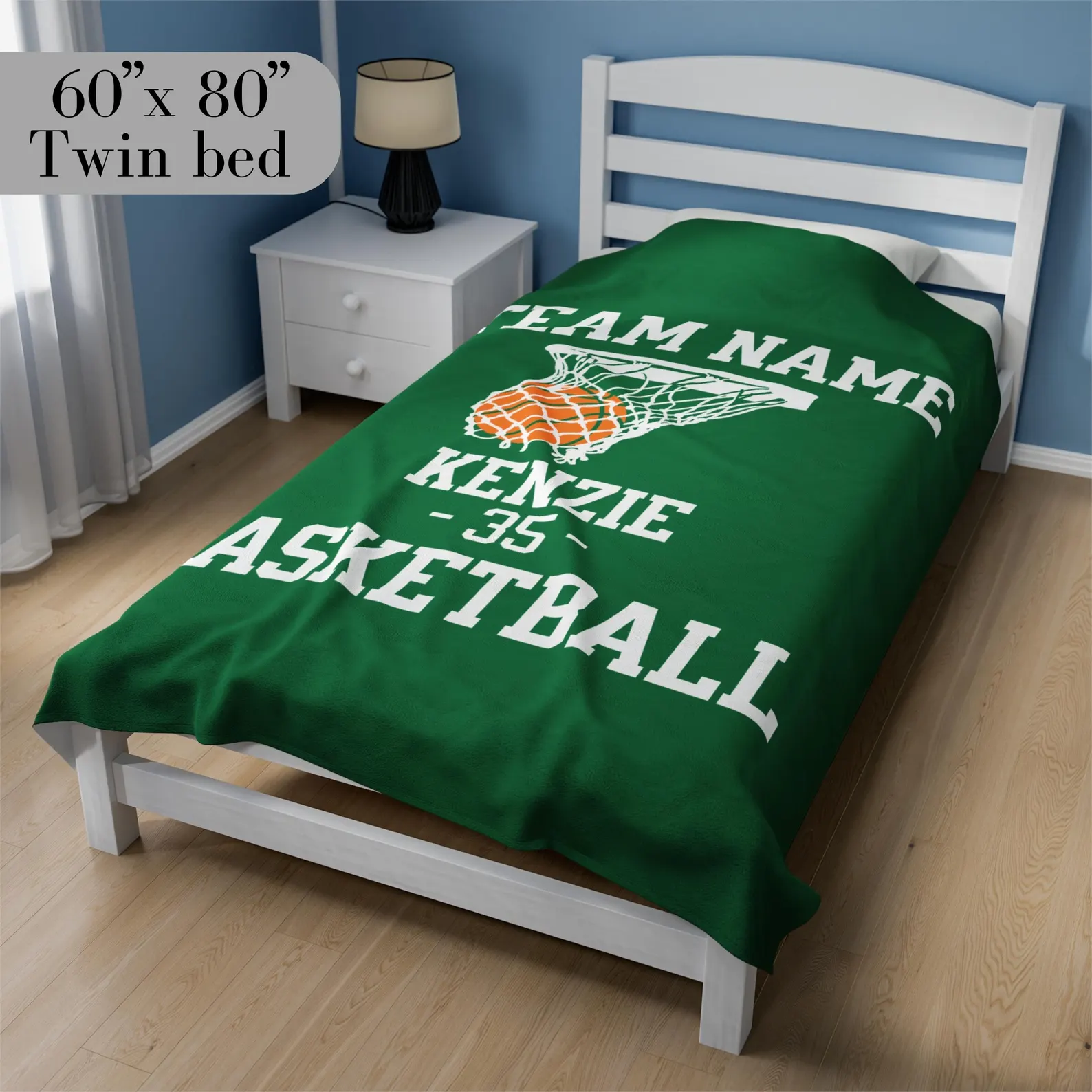 Personalized Basketball Blanket – Custom Name Team Gift - Image 5