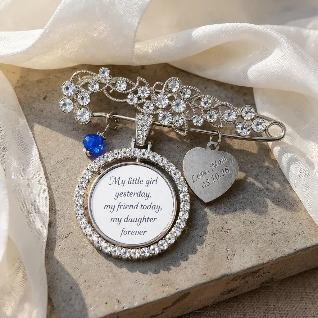 Personalized Bridal Bouquet Charm Something Blue Wedding Gift - Image 2