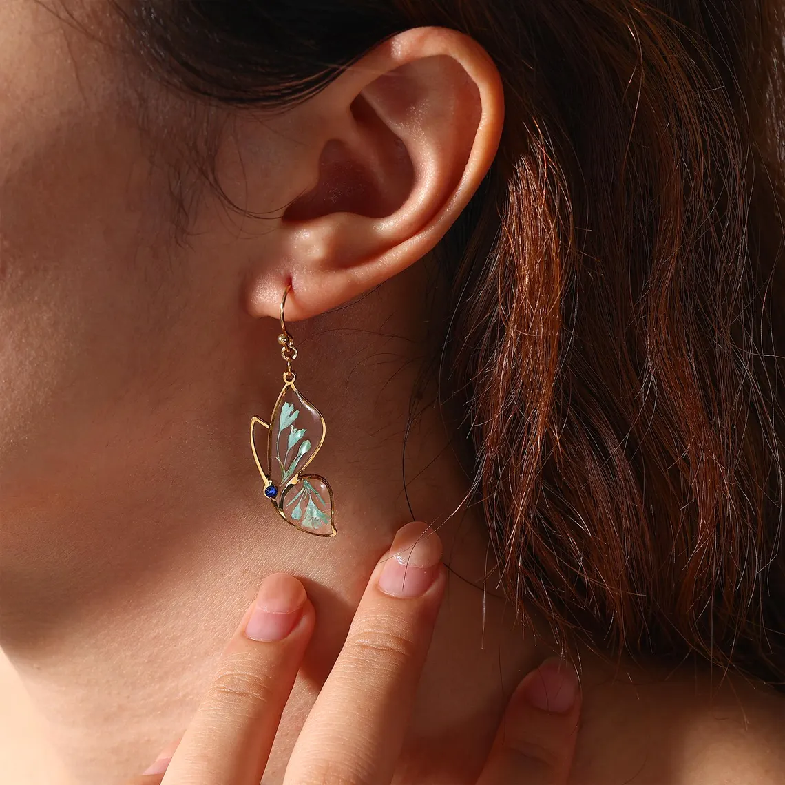 Personalized Butterfly Birthstone Earrings – Handmade Resin Jewelry - Image 5