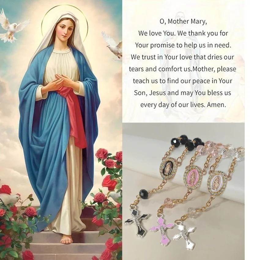 Personalized Car Rosary – Virgin of Guadalupe Rearview Mirror Charm - Image 6
