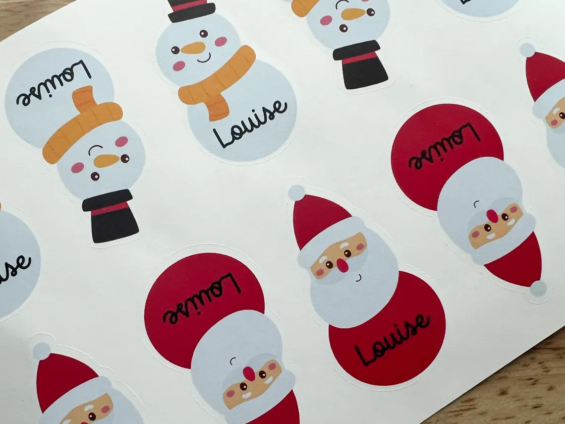 Personalized Christmas Gift Tags Stickers | Set of 20 Holiday Labels - Image 2
