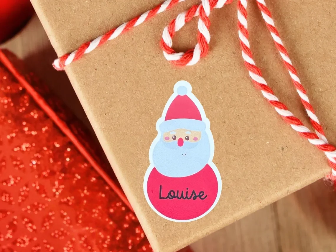 Personalized Christmas Gift Tags Stickers | Set of 20 Holiday Labels - Image 5