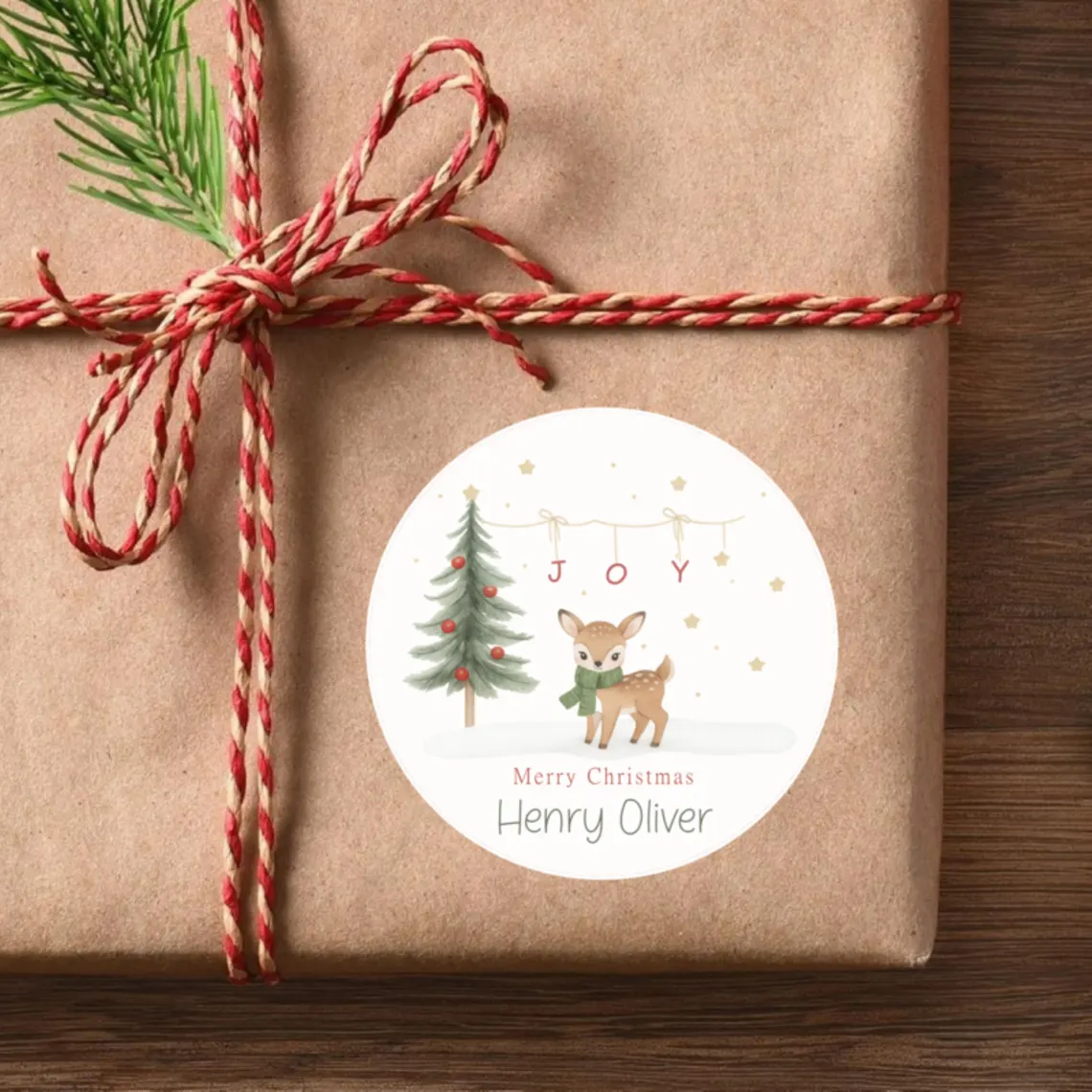 Personalized Christmas Stickers for Kids | 16 Festive Icon Designs - Image 3