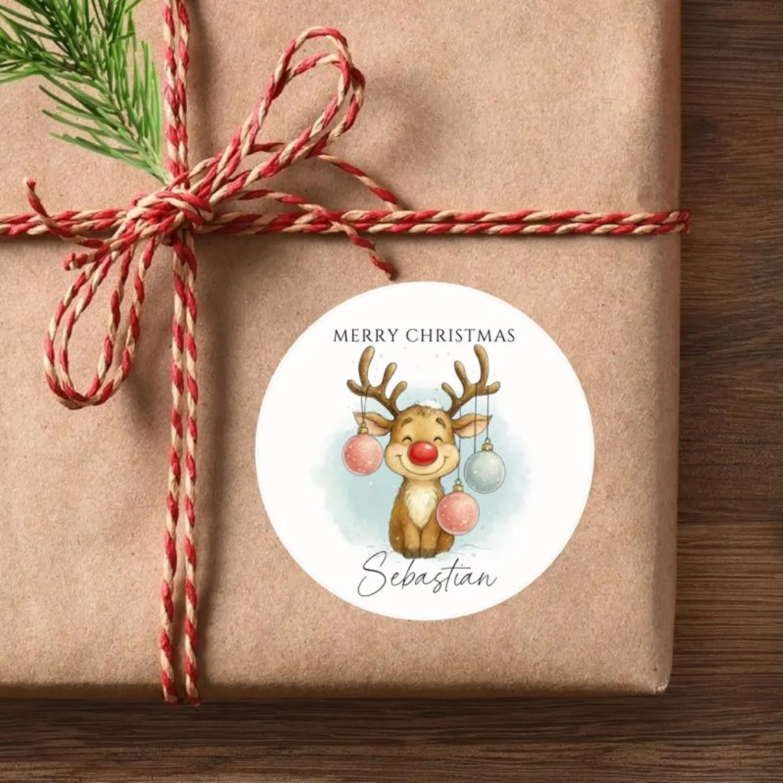 Personalized Christmas Stickers for Kids | 16 Festive Icon Designs - Image 5