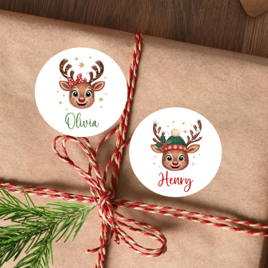 Personalized Christmas Stickers for Kids | 16 Festive Icon Designs - Image 6