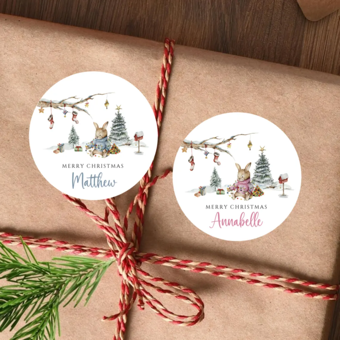 Personalized Christmas Stickers for Kids | 16 Festive Icon Designs - Image 7