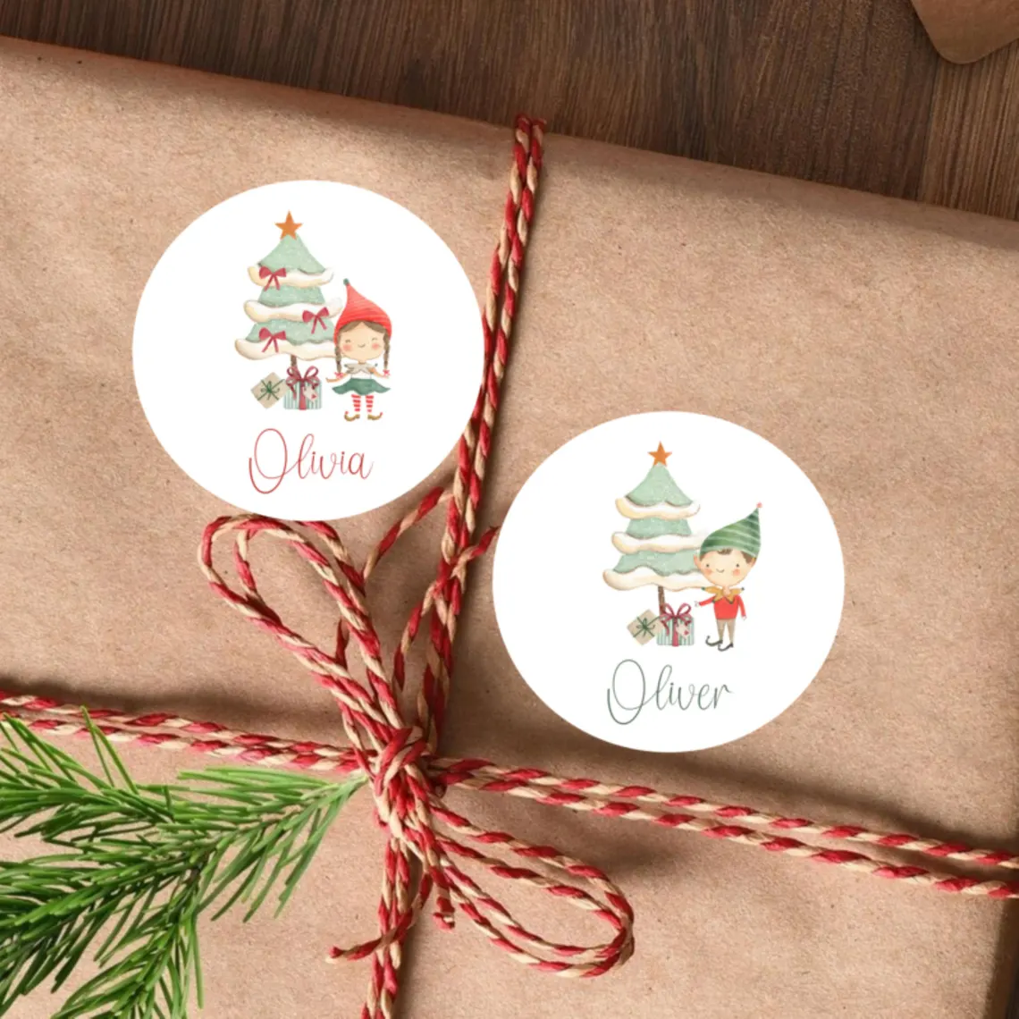 Personalized Christmas Stickers for Kids | 16 Festive Icon Designs - Image 8
