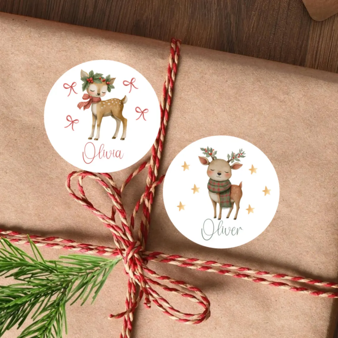 Personalized Christmas Stickers for Kids | 16 Festive Icon Designs - Image 9