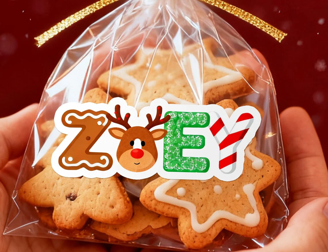 Personalized Christmas Name Labels | Custom Gift Stickers - Image 4