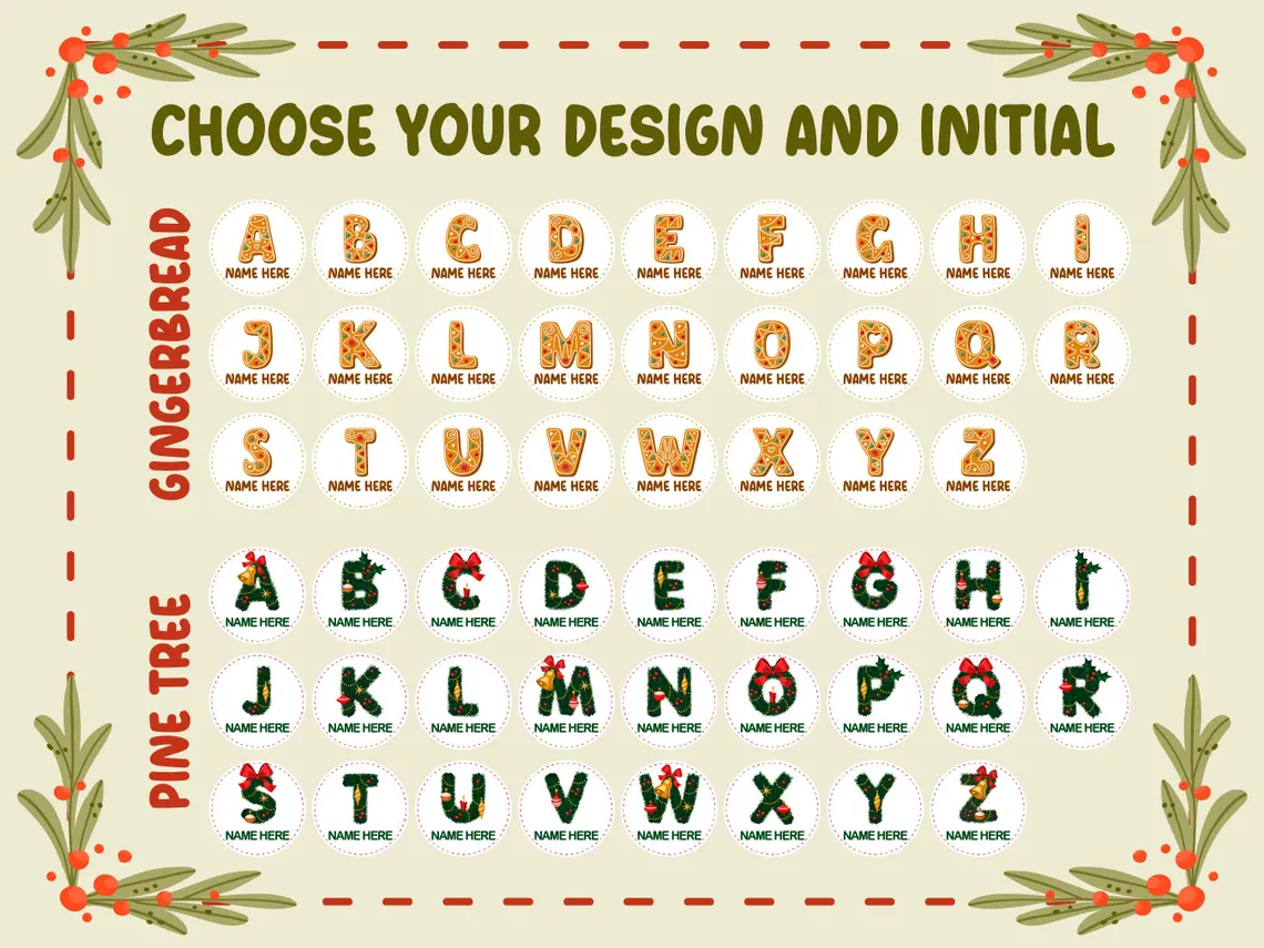 Personalized Christmas Round Stickers | Kids Name Gift Labels 2025 - Image 7