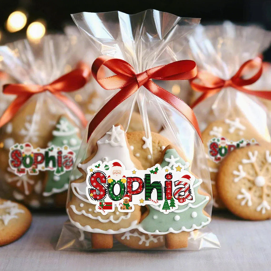 Personalized Christmas Stickers – Santa & Reindeer Gift Labels - Image 5