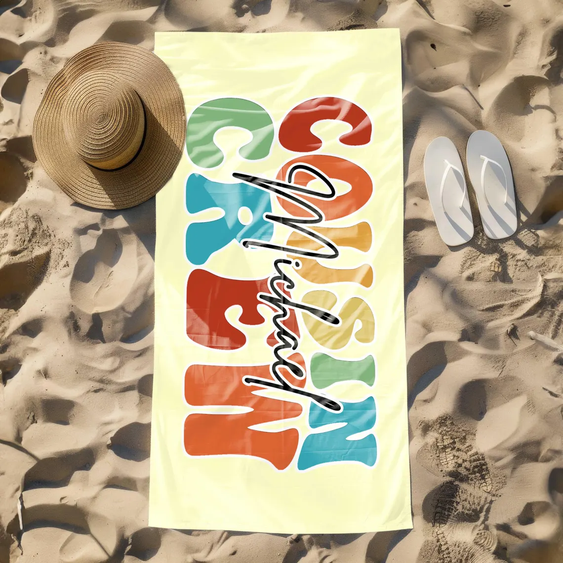 Personalized Cousin Crew Beach Towel – Family Vacation Gift - Image 4