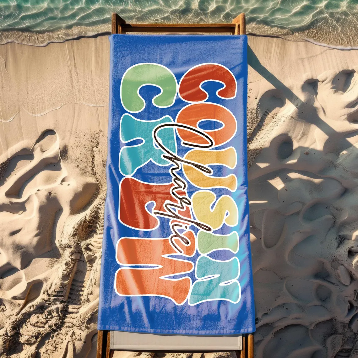 Personalized Cousin Crew Beach Towel – Family Vacation Gift - Image 6