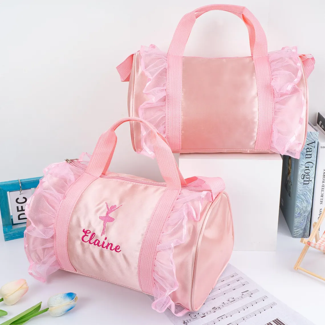 Personalized Ballet Dance Bag for Girls – Custom Duffle Weekender - Image 3