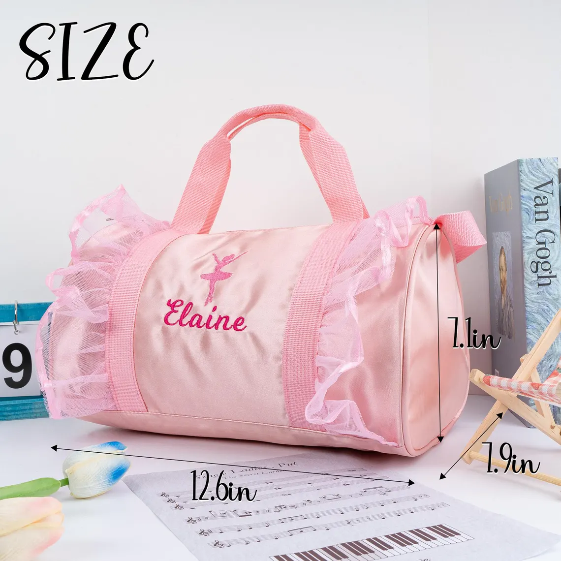 Personalized Ballet Dance Bag for Girls – Custom Duffle Weekender - Image 5