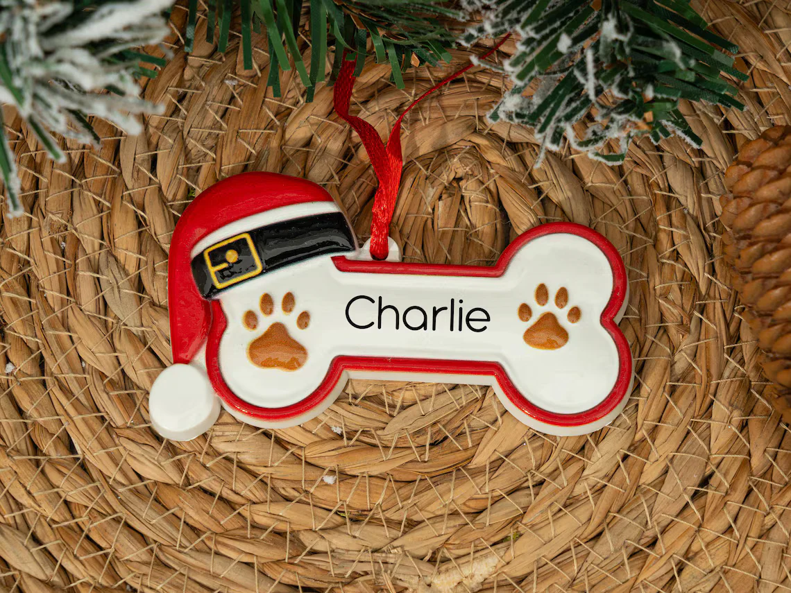Personalized Dog Bone Christmas Ornament | Custom Pet Keepsake 2025 - Image 3