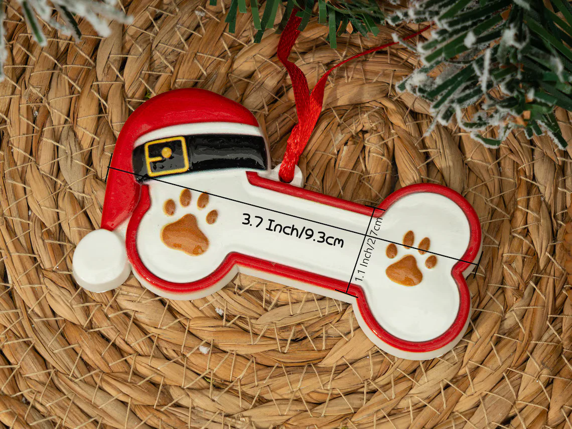 Personalized Dog Bone Christmas Ornament | Custom Pet Keepsake 2025 - Image 4